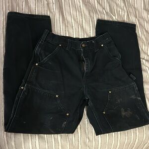 Carhartt Jeans Work Pantss Blackk Sz 28x30 Mens